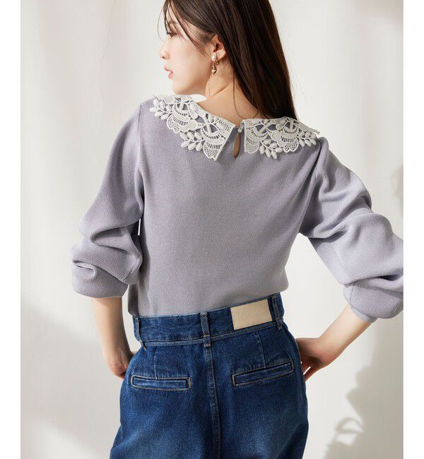 VIS「ベルト付きワイドシルエットデニムパンツ」|デニム|