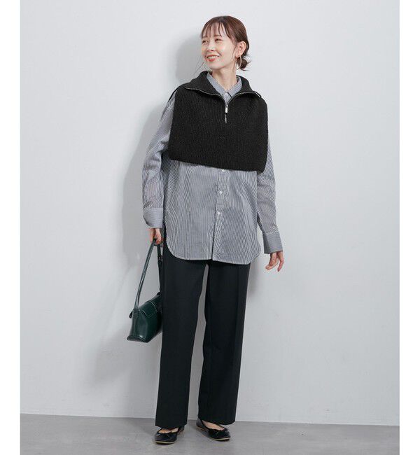 ROPE PICNIC PASSAGE「ラメニットハーフジップベスト」|ベスト・ジレ|