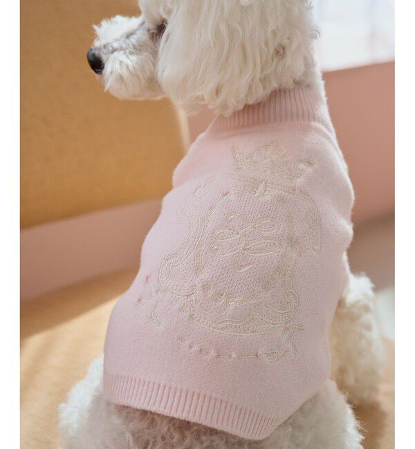 ROPE PICNIC PASSAGE「【DOG】スエットライク刺繍ニット/リンクコーデ」|その他|ピンク