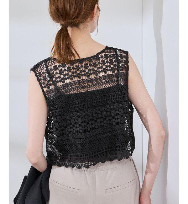 Rope&rsquo;Picnic「フロントボタンレースジレベスト/リンクコーデ」|ベスト・ジレ|