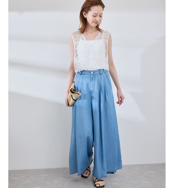 Rope&rsquo;Picnic「フロントボタンレースジレベスト/リンクコーデ」|ベスト・ジレ|