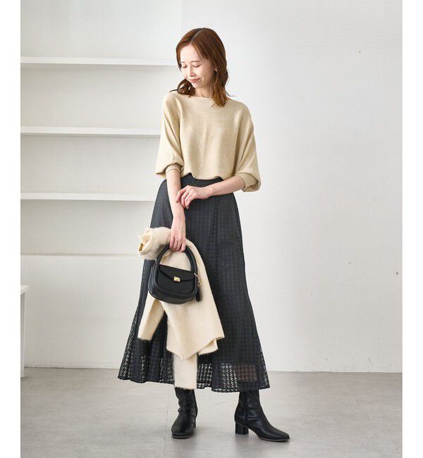 Rope&rsquo;Picnic「ラメ混ドルマン7分袖ニット」|ニット・セーター|