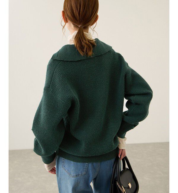 Rope&rsquo;Picnic「スキッパーポロニットプルオーバー/イージーケア」|ニット・セーター|