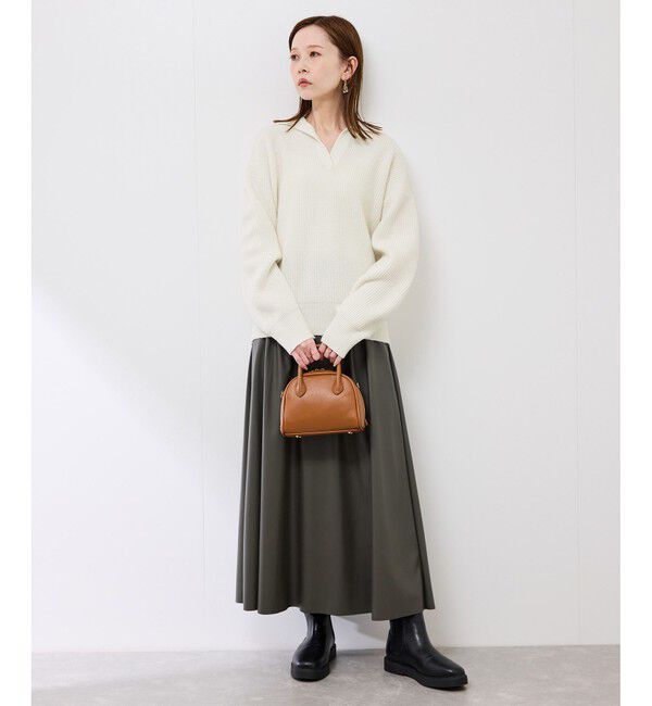 Rope&rsquo;Picnic「スキッパーポロニットプルオーバー/イージーケア」|ニット・セーター|