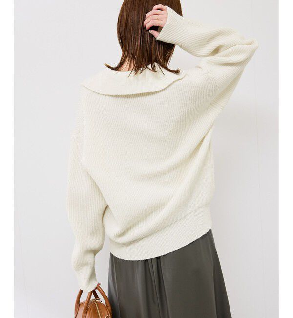 Rope&rsquo;Picnic「スキッパーポロニットプルオーバー/イージーケア」|ニット・セーター|