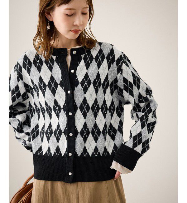 Rope&rsquo;Picnic「アーガイル柄アソートカーディガン」|カーディガン|