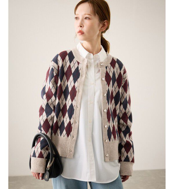 Rope&rsquo;Picnic「アーガイル柄アソートカーディガン」|カーディガン|