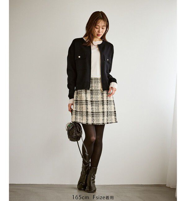 Rope&rsquo;Picnic「【WEB限定】ミラノリブダブルジップニットカーディガン」|カーディガン|