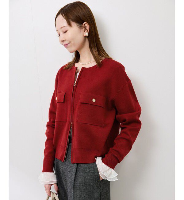 Rope&rsquo;Picnic「【WEB限定】ミラノリブダブルジップニットカーディガン」|カーディガン|