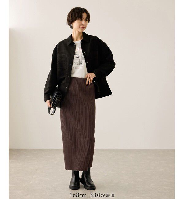 Rope&rsquo;Picnic「トタンテレコ Iラインリブニットスカート」|スカート|