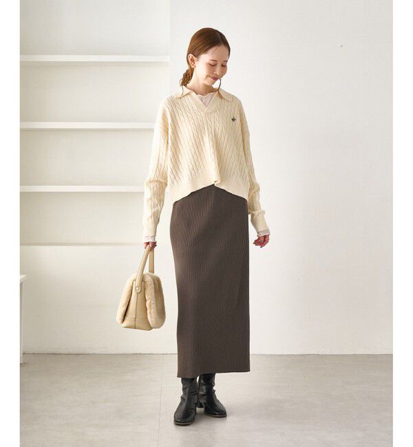 Rope&rsquo;Picnic「トタンテレコ Iラインリブニットスカート」|スカート|