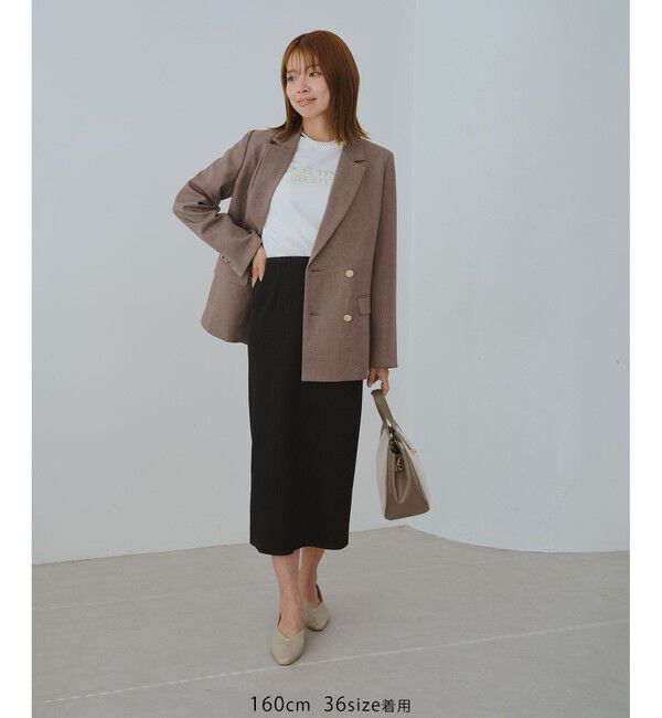 Rope&rsquo;Picnic「トタンテレコ Iラインリブニットスカート」|スカート|