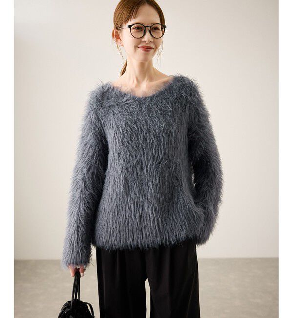 Rope&rsquo;Picnic「フェザーVネックニット」|ニット・セーター|