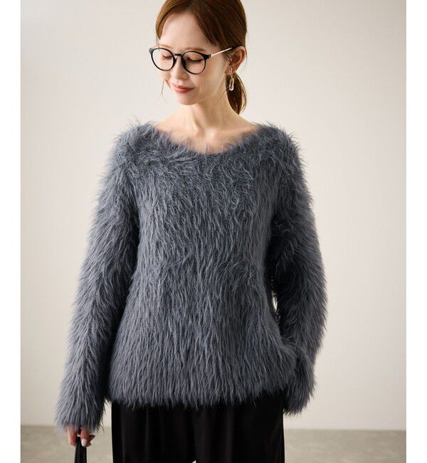 Rope&rsquo;Picnic「フェザーVネックニット」|ニット・セーター|