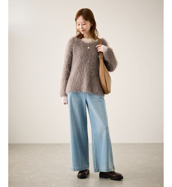 Rope&rsquo;Picnic「フェザーVネックニット」|ニット・セーター|