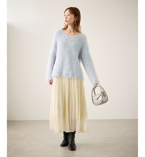 Rope&rsquo;Picnic「フェザーVネックニット」|ニット・セーター|