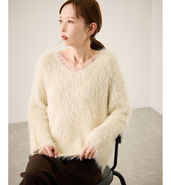 Rope&rsquo;Picnic「フェザーVネックニット」|ニット・セーター|キナリ(16)