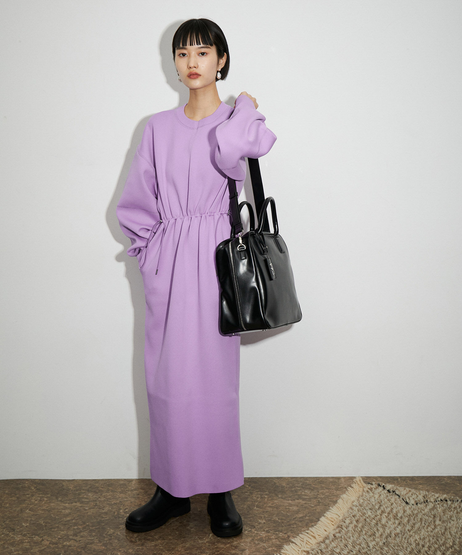 ADAM ET ROPE'「フォルムニットワンピース」|ワンピース|