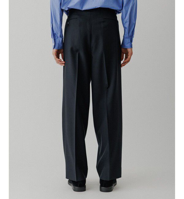 ADAM ET ROPE'「ハードクロス 2プリーツ スラックス」|スラックス|