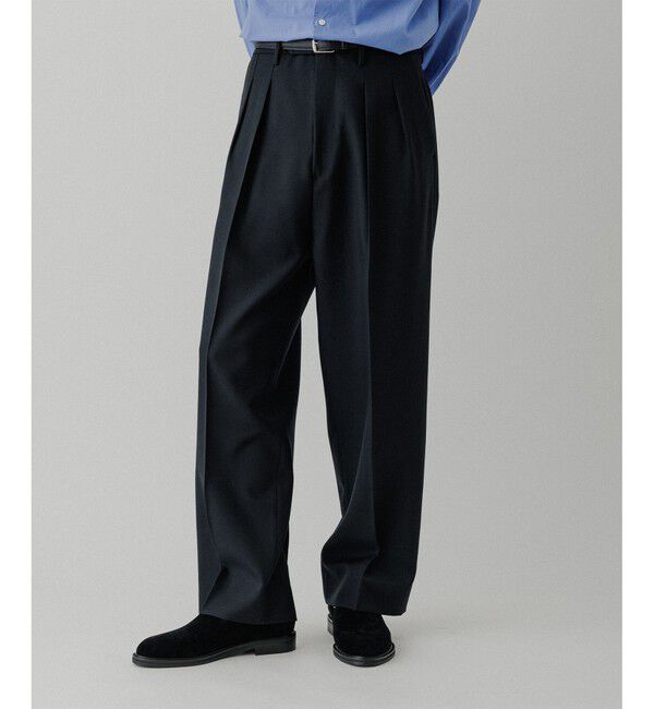 ADAM ET ROPE'「ハードクロス 2プリーツ スラックス」|スラックス|