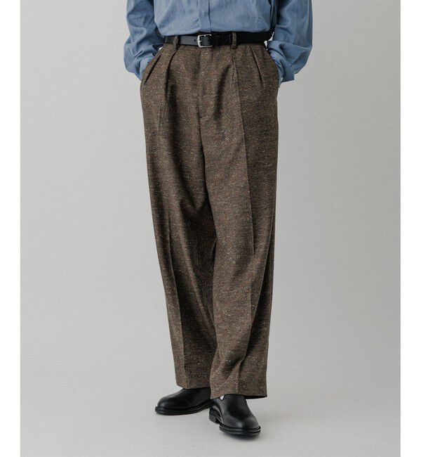 ADAM ET ROPE'「ハードクロス 2プリーツ スラックス」|スラックス|