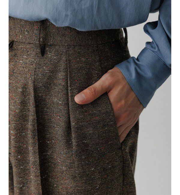 ADAM ET ROPE'「ハードクロス 2プリーツ スラックス」|スラックス|