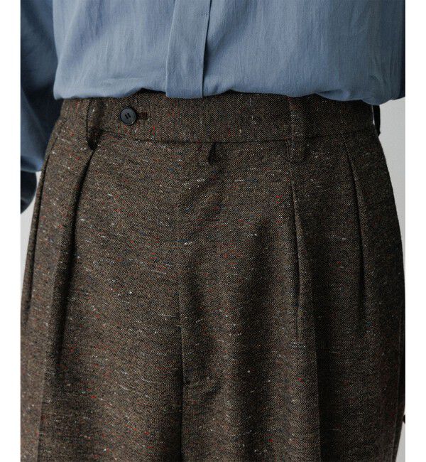 ADAM ET ROPE'「ハードクロス 2プリーツ スラックス」|スラックス|