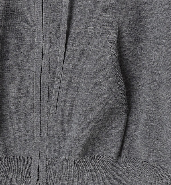 LE GLAZIK「LE GLAZIK | シアーニット ジップパーカー WOMEN」|ニット・セーター|