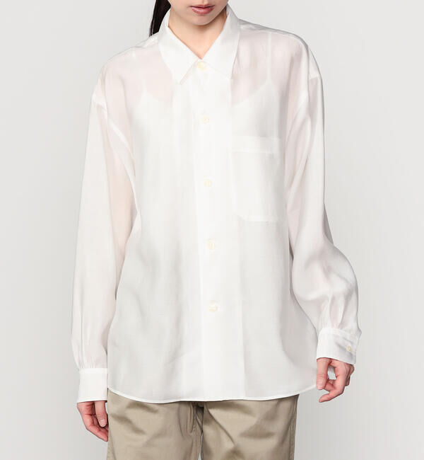  「nicholson & nicholson | シアー ロングスリーブシャツ WOMEN」|シャツ・ブラウス|