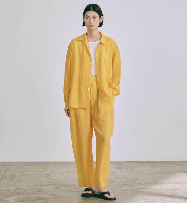  「nicholson & nicholson | シアー ロングスリーブシャツ WOMEN」|シャツ・ブラウス|YELLOW