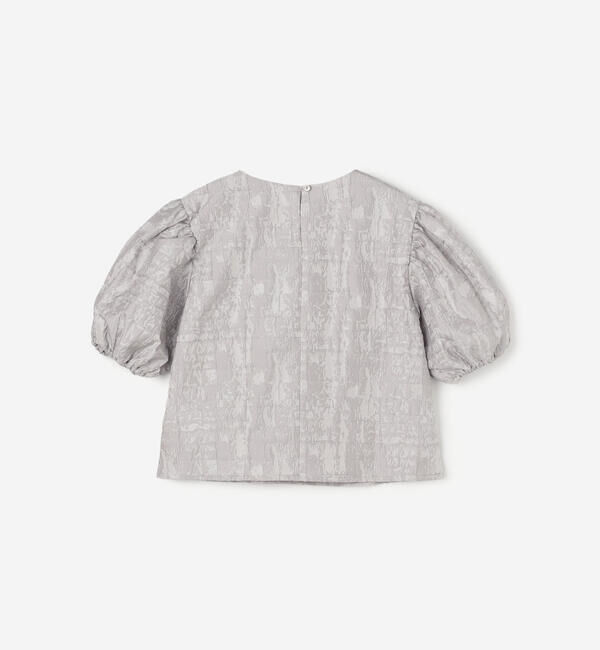  「eunoia | ジャガード パフスリーブブラウス WOMEN」|シャツ・ブラウス|