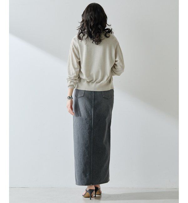  「デニムスリットスカート」|スカート|