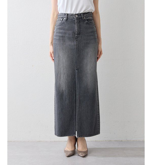  「デニムスリットスカート」|スカート|