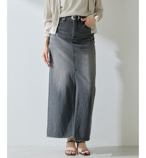  「デニムスリットスカート」|スカート|