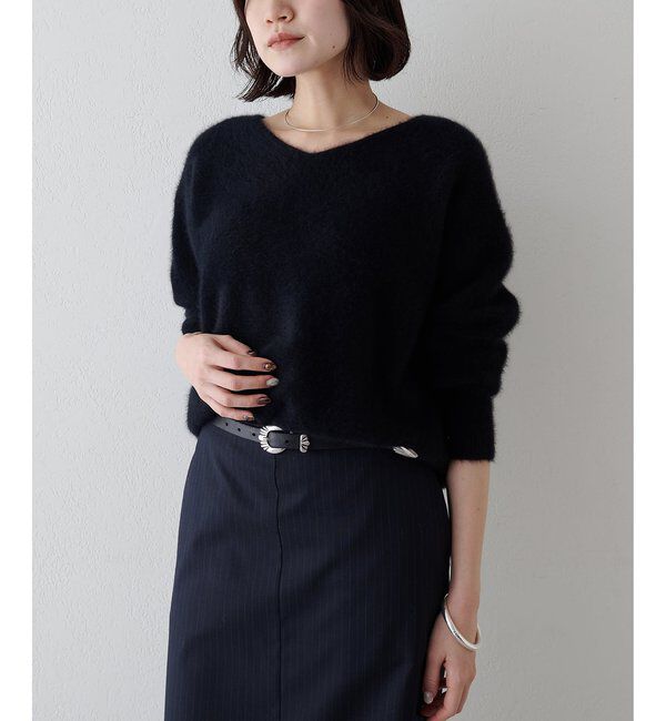  「フォックスウール Vネックプルオーバー」|ニット・セーター|