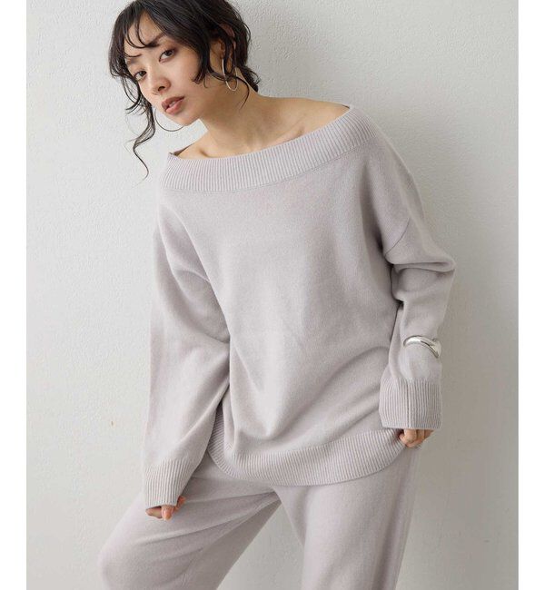  「ウールカシミヤオフショルプルオーバー」|ニット・セーター|