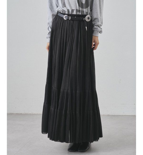  「オーガンジーティアードスカート」|スカート|