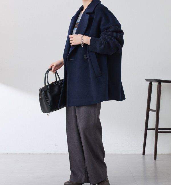  「ニットスリーブダブルコート」|その他|
