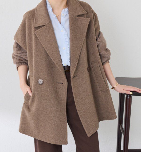  「ニットスリーブダブルコート」|その他|
