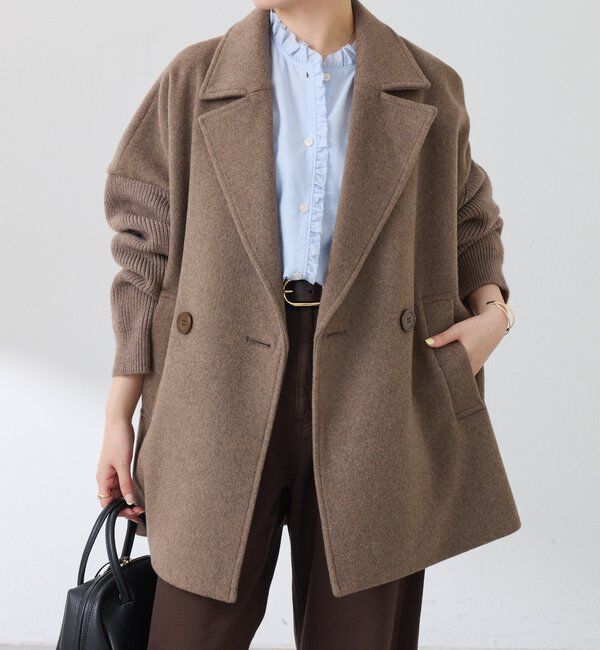  「ニットスリーブダブルコート」|その他|