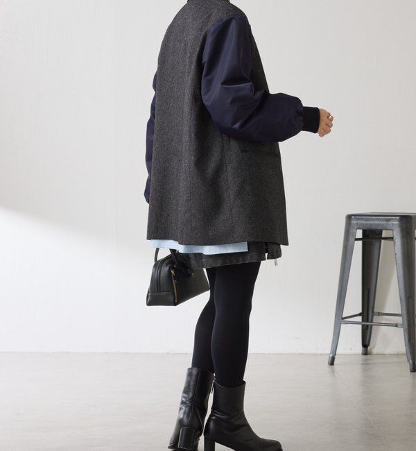  「3つ釦コンビスリーブジャケット」|ベスト・ジレ|