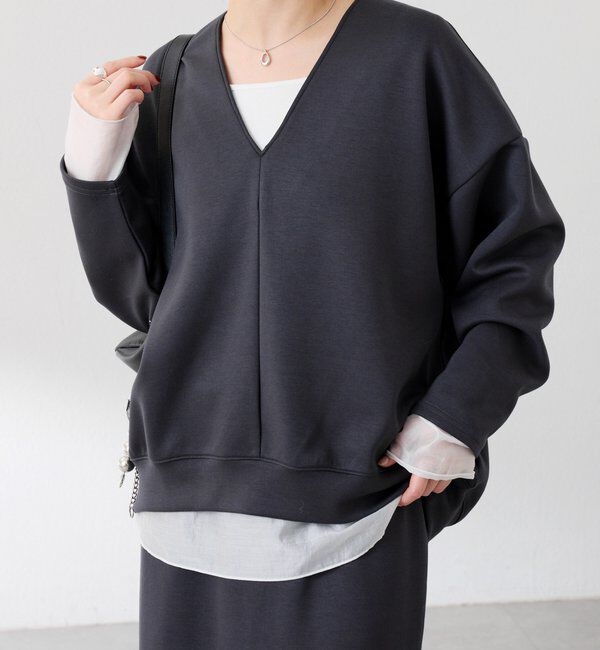  「ポンチＶカットプルオーバー」|Tシャツ・カットソー|