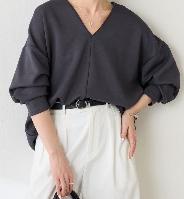  「ポンチＶカットプルオーバー」|Tシャツ・カットソー|