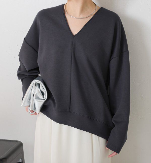  「ポンチＶカットプルオーバー」|Tシャツ・カットソー|