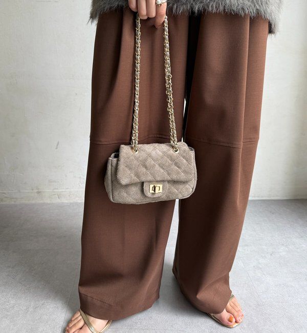  「キルティングスウェードショルダー」|トートバッグ|