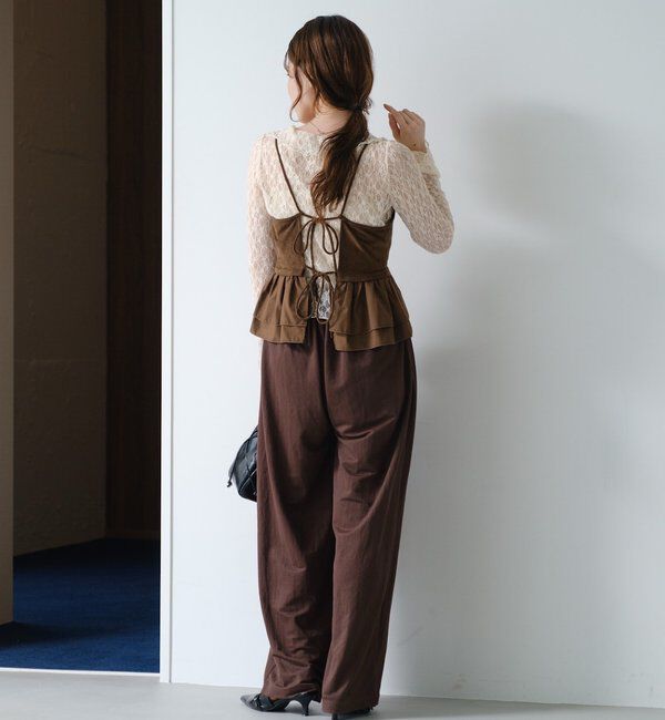  「スウェードペプラムビスチェ」|キャミソール|