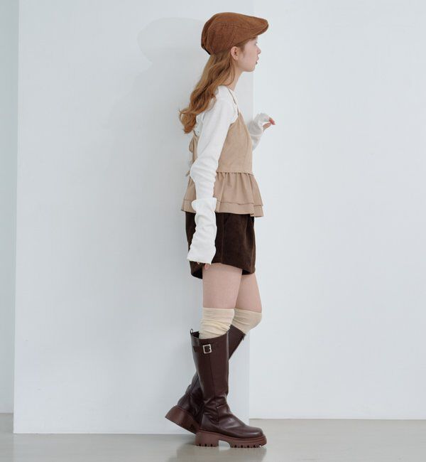  「スウェードペプラムビスチェ」|キャミソール|