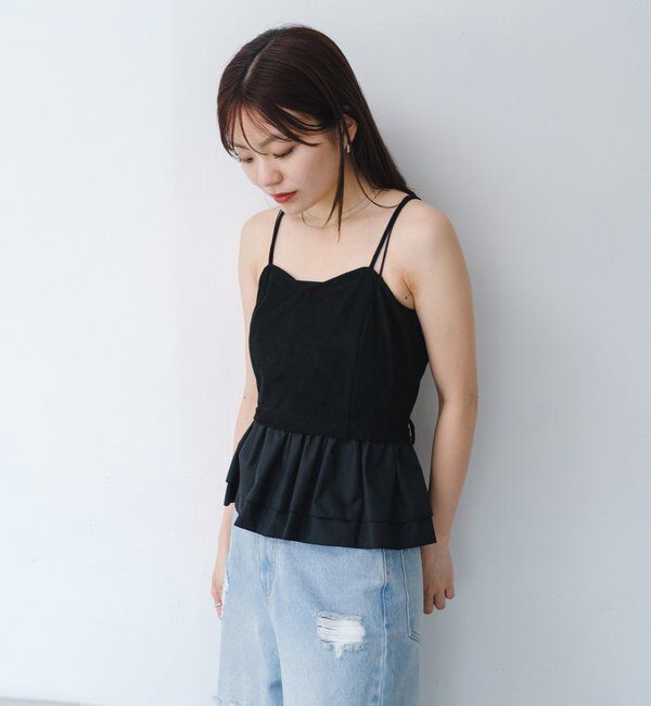 「スウェードペプラムビスチェ」|キャミソール|