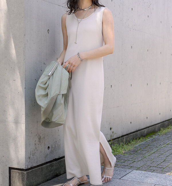  「【マイナス3kg/レビュー高評価☆】2WAYリブタンクワンピース」|ワンピース|