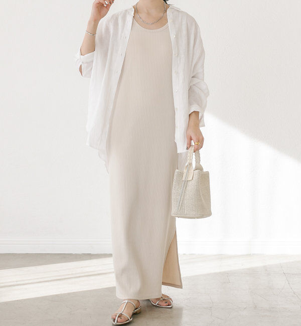  「【マイナス3kg/レビュー高評価☆】2WAYリブタンクワンピース」|ワンピース|